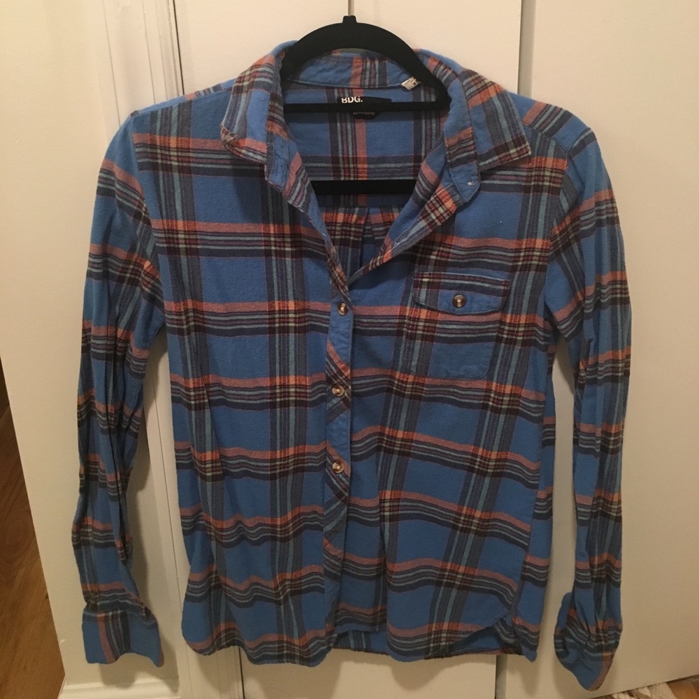 Plaid flannel button down