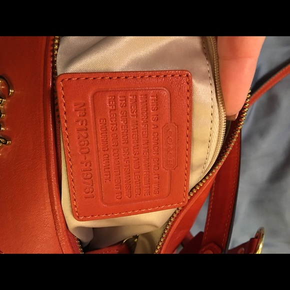 Coach Burnt Orange handbag - Picture 2 of 6