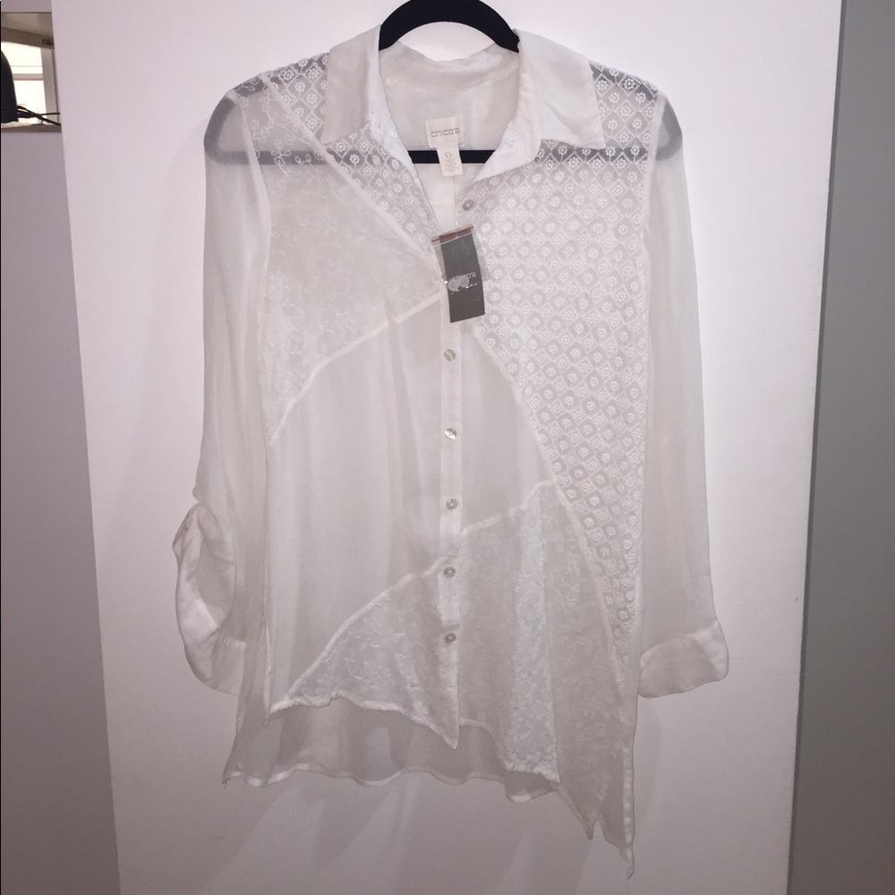 Donating soon! Brand New! Asymmetrical Button Down