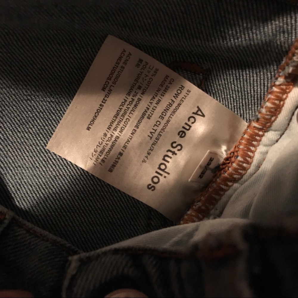 Acne row fringe jeans size 23/32 - Picture 4 of 5