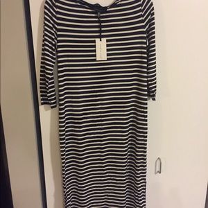 Long sleeve stripped dress