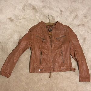 Brown Leather Jacket Rue 21 Size L