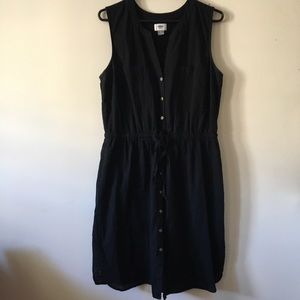 Button-up linen dress