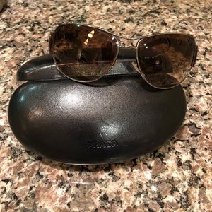 Prada aviator Sunglasses, tortoise, with case