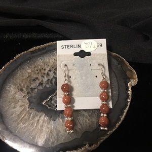 Bead gemstone earrings