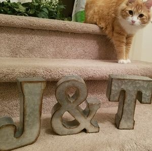 Galvanized metal letters J&T