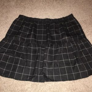 NWT Black and White Madewell plaid skirt