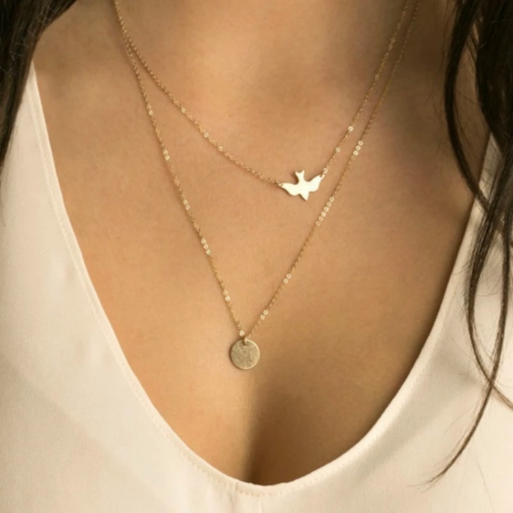 DOVE ♡ Layered Necklace GIFT - Picture 5 of 5