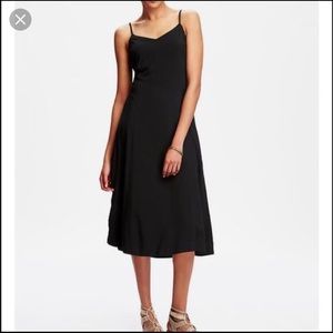 Old Navy black cami midi dress