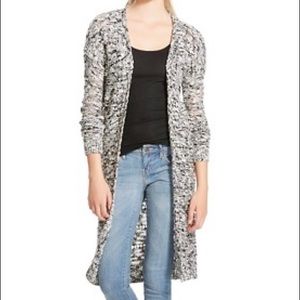 MERONA long cardigan brown & white