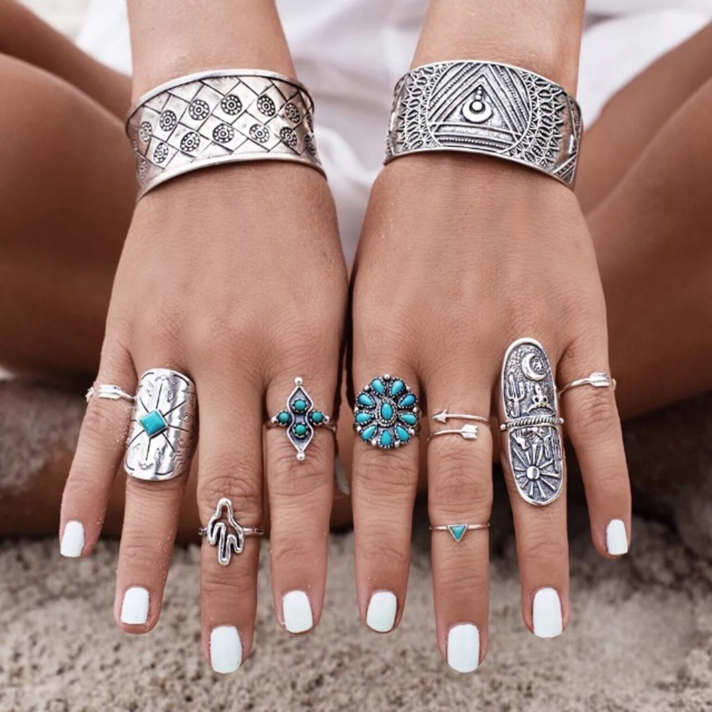 Silver Boho/Western Style Rings 🌴
