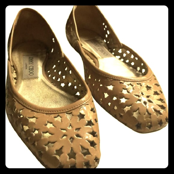 Jimmy Choo Patent Leather Flats - Picture 1 of 4