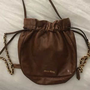 Miu Miu leather pouch handbag