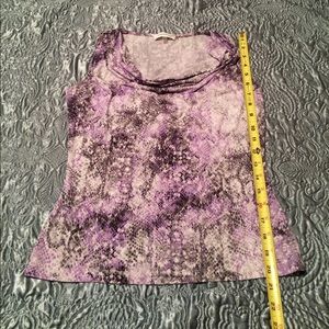 Sleeveless black and lilac snakeskin Calvin Klein