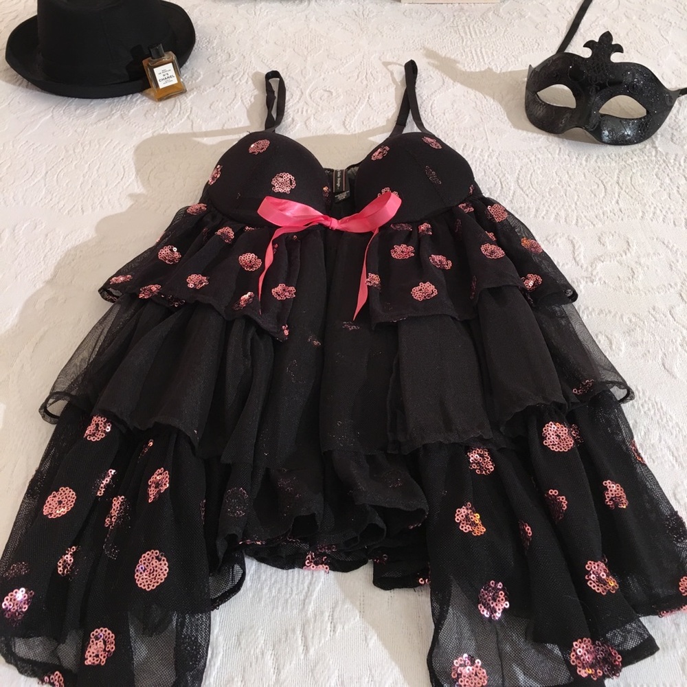 Victoria Secret Pink and Black Retro Teddy