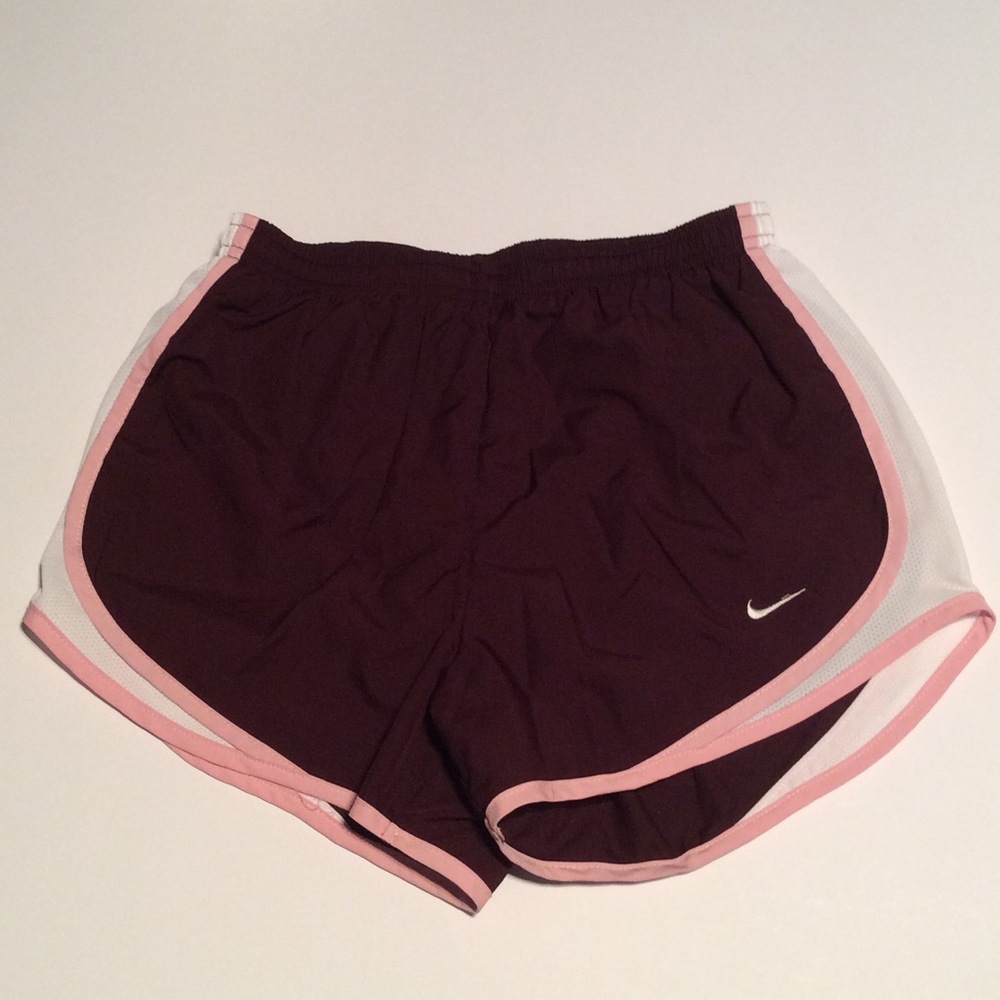 Maroon and Pink Shorts by Nike