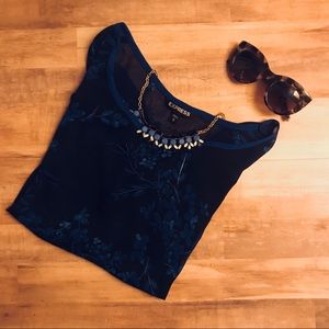 Express sheer floral top