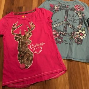 Two 6/6x Carhartt shirts