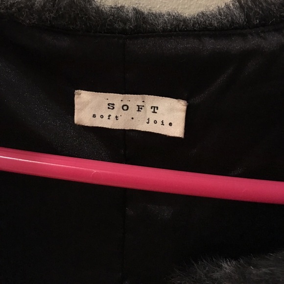 Joie Faux Fur Vest - Black/Grey Small - Picture 2 of 4