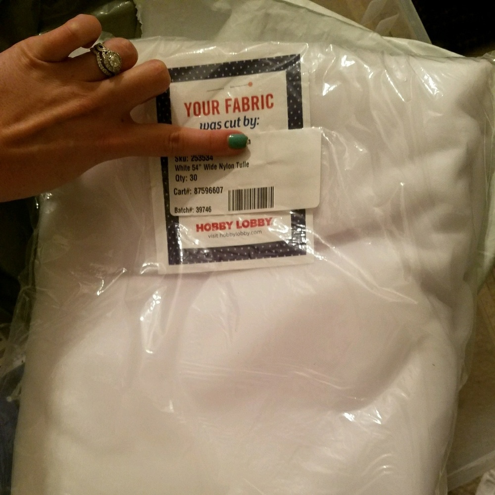 30 yards white tulle *Unopened