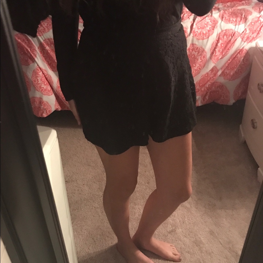Small Black Lace F21 Skirt