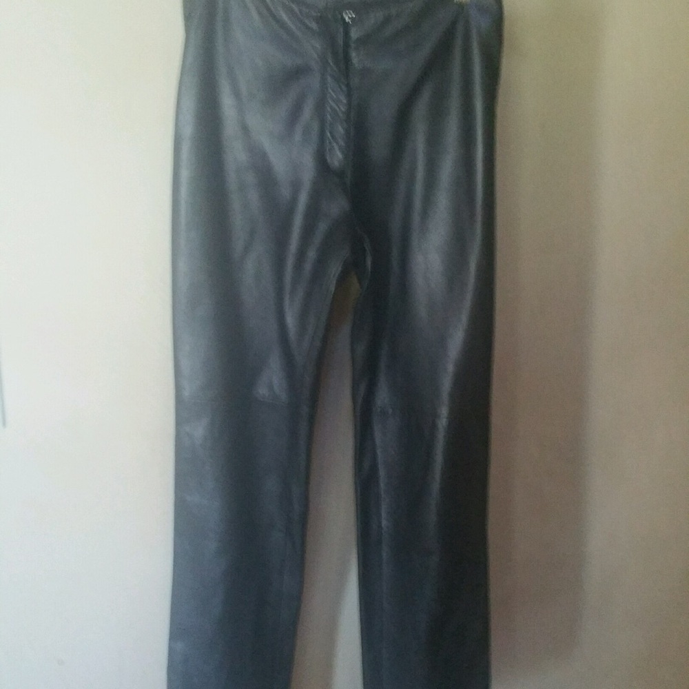 Bebe black leather pant  size 4