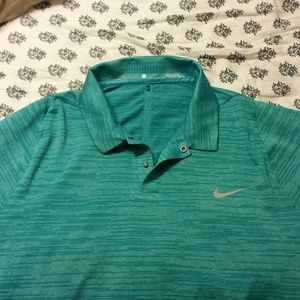 Dri Fit Green TigerWoods Collection Collared Shirt