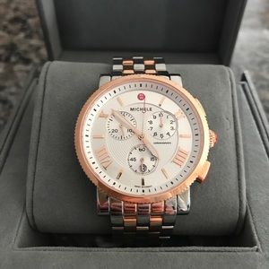 MICHELE SAIL CHRONOGRAPH 2 TONE LADIES WATCH