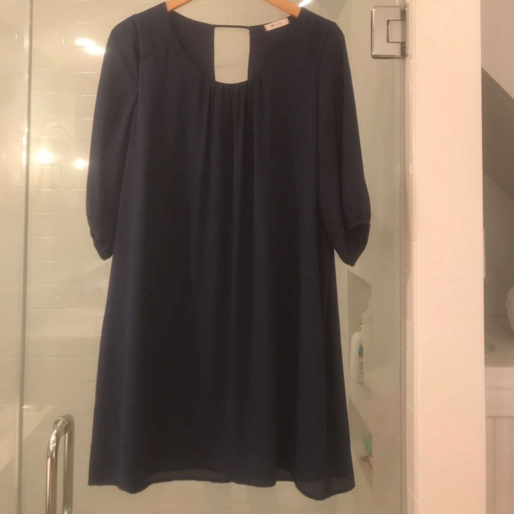 Navy Everly Shift Dress Large
