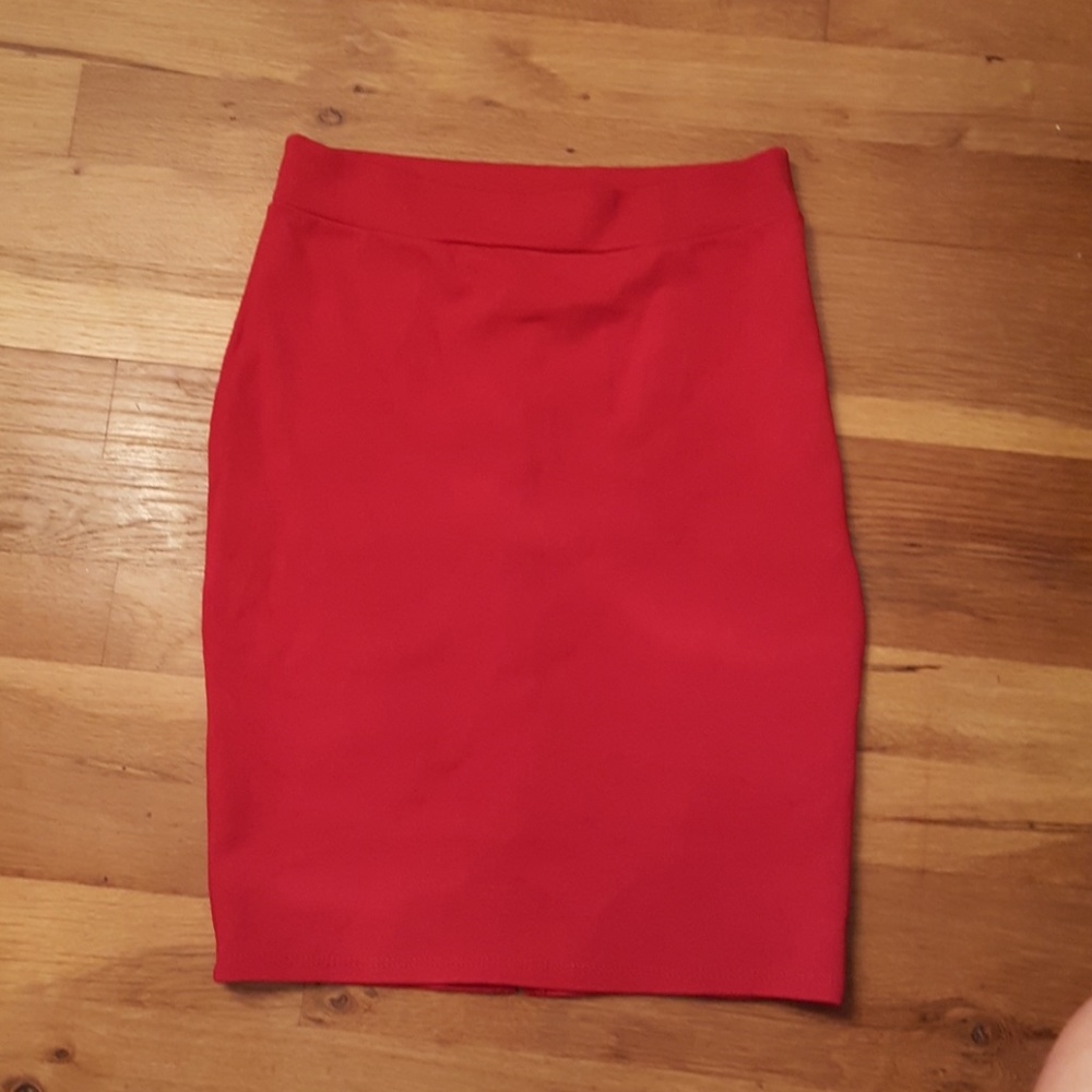 Charlotte Russe Red Pencil Skirt