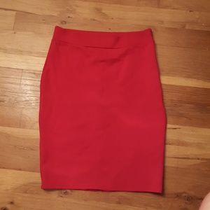 Charlotte Russe Red Pencil Skirt