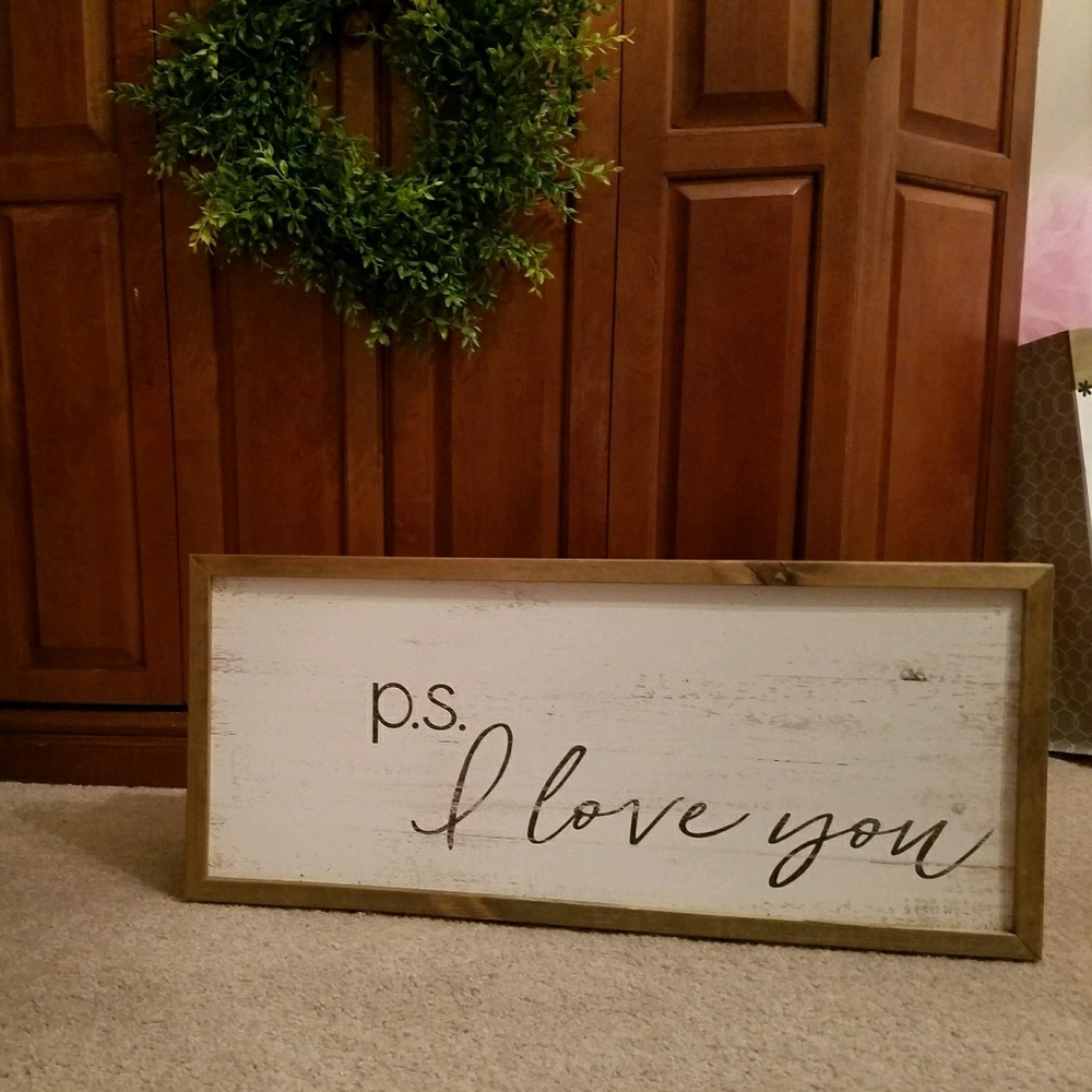 White washed/Wooden sign