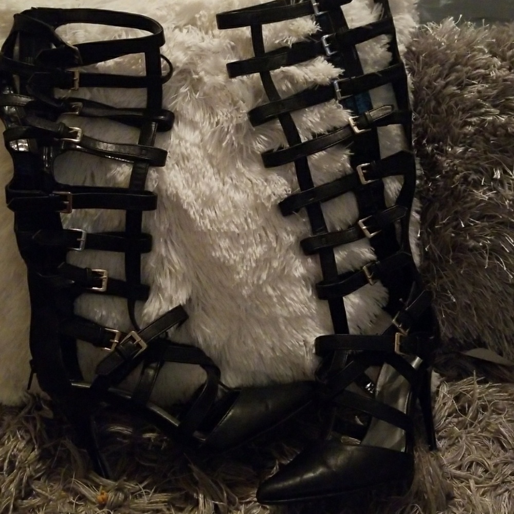 Mid calf heels