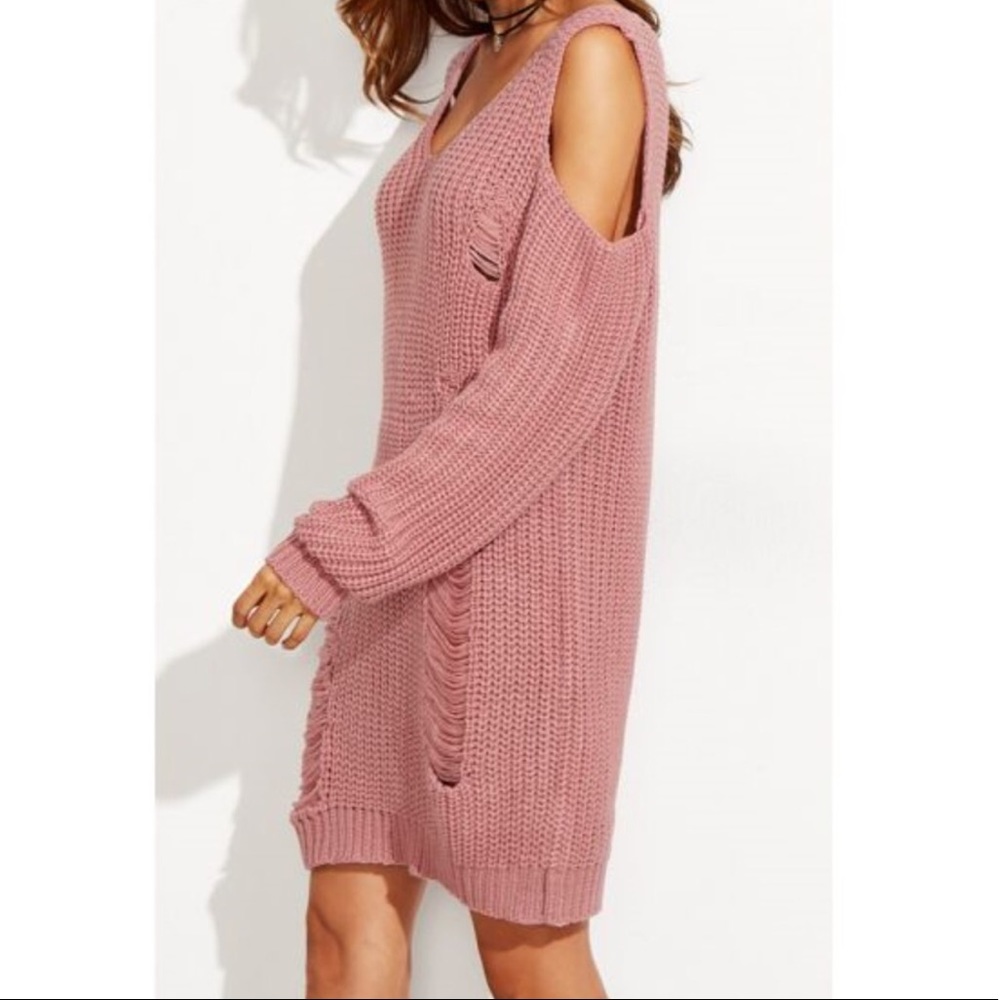 🎈Last One SALE 🎈 Distressed Sweater Dress - Picture 3 of 5