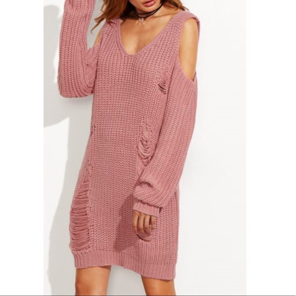 🎈Last One SALE 🎈 Distressed Sweater Dress - Picture 5 of 5