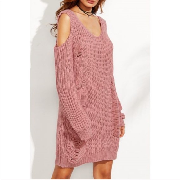 🎈Last One SALE 🎈 Distressed Sweater Dress - Picture 2 of 5