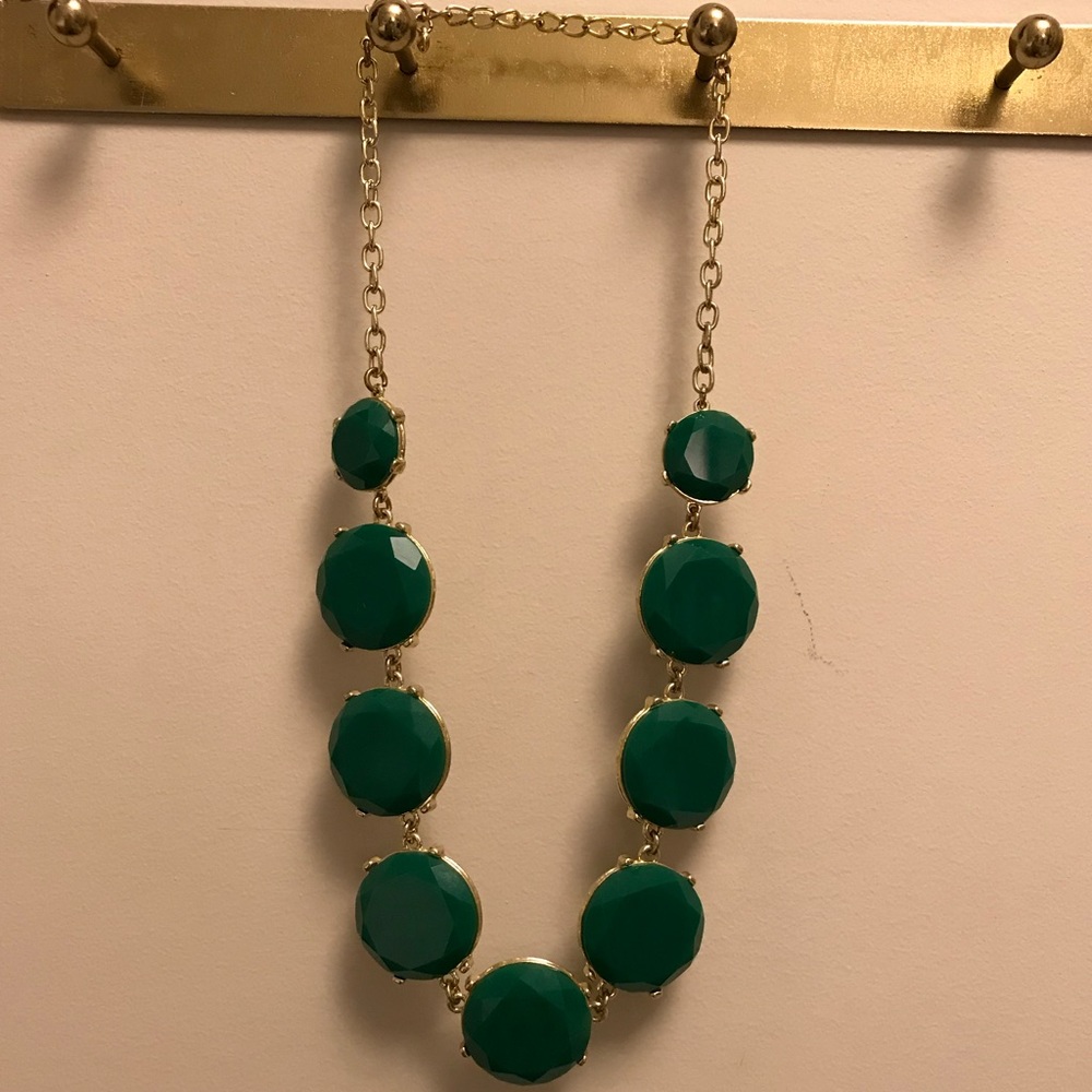 Green and Gold Statement Necklace