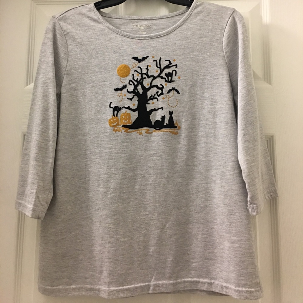 Breckenridge Petite Halloween Elbow Sleeve Top