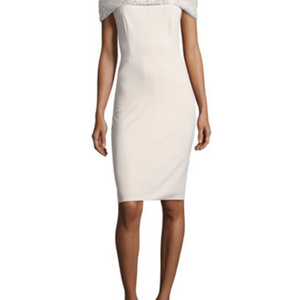 Aidan Mattox Sequin off the shoulder dress -