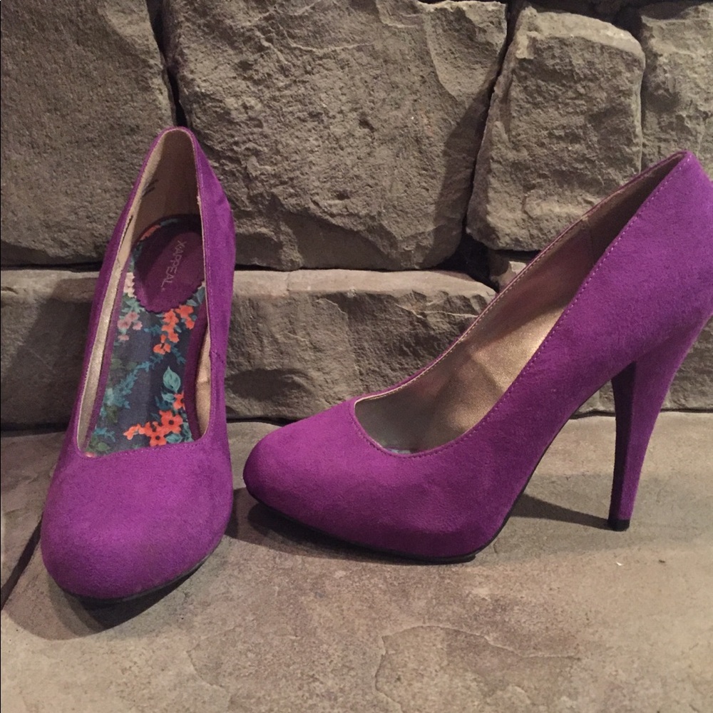 5” purple heels