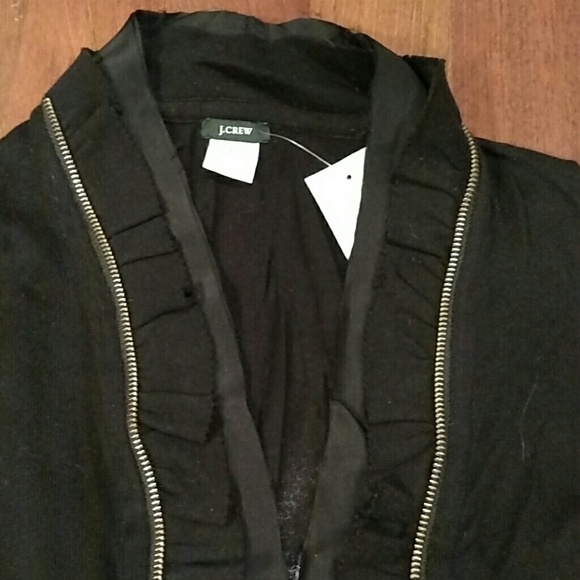 J. Crew New With Tags Scalloped Zipper Cardigan - Picture 3 of 3