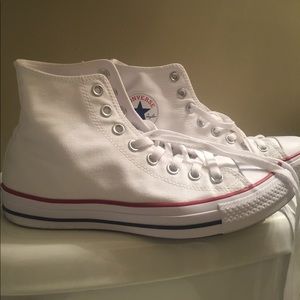 Brand new White Converse high tops
