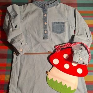 HOST PICK 2/15 BLUE CHAMBRAY DRESS: 100% COTTON