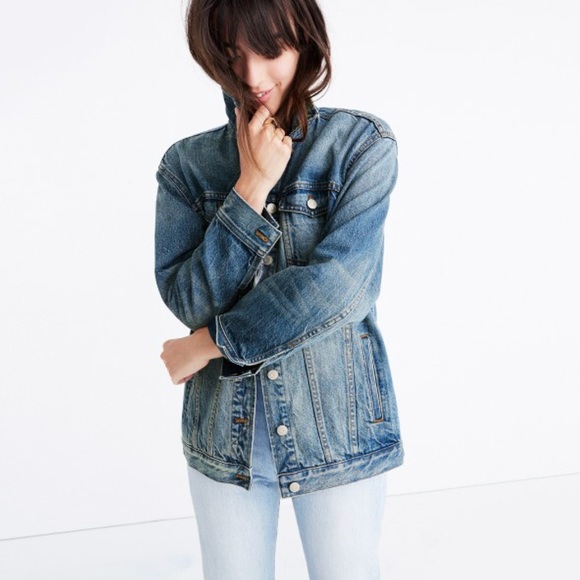 madewell oversized denim jacket