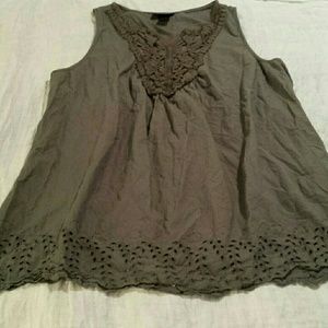 Sleeveless 100% Cotton lane bryant top