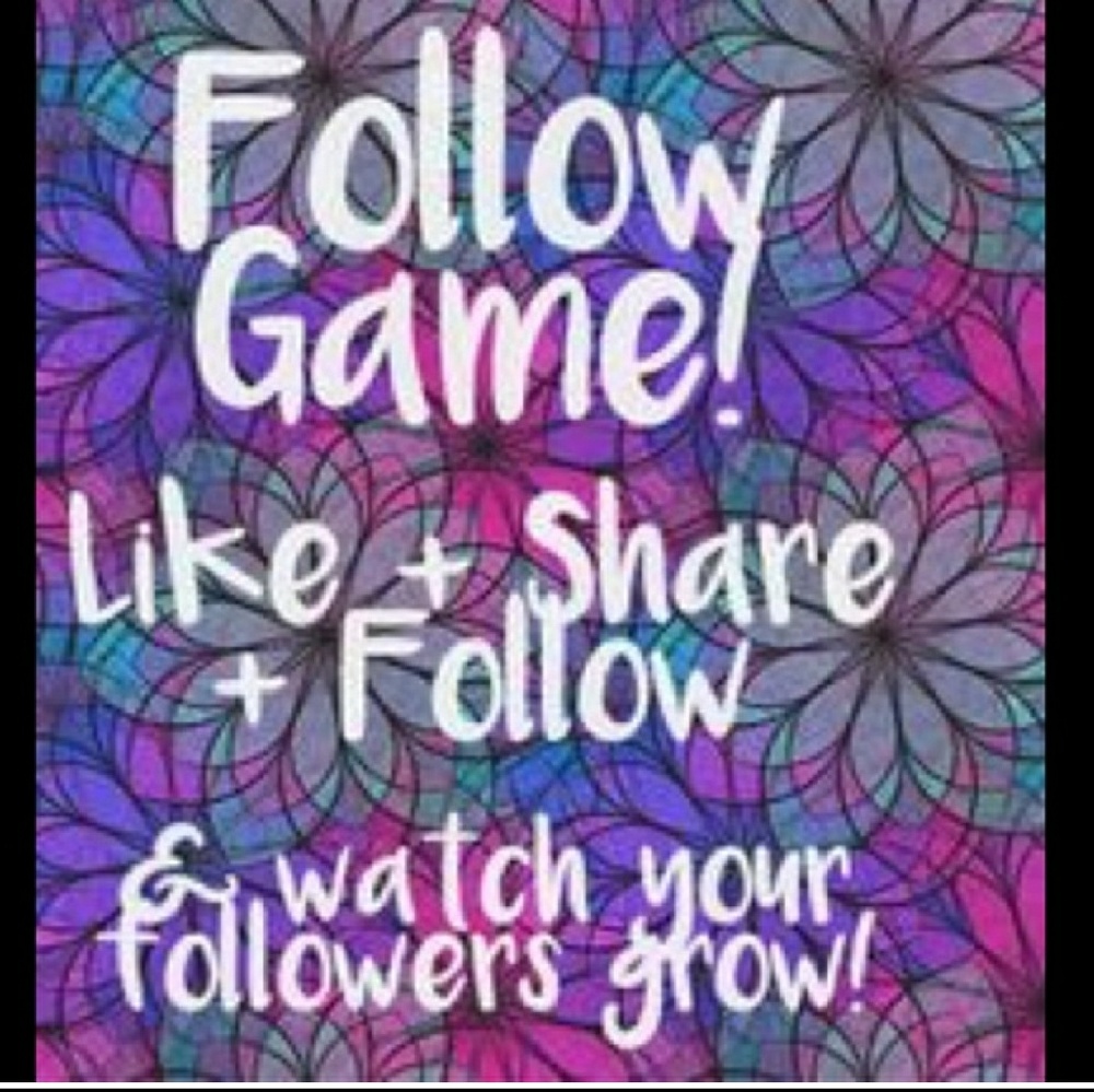FOLLOW GAME!! Help me hit my goal of 2,500!