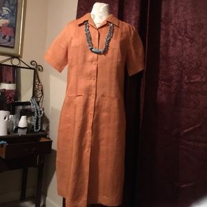 100% linen silk threw the inside western dress