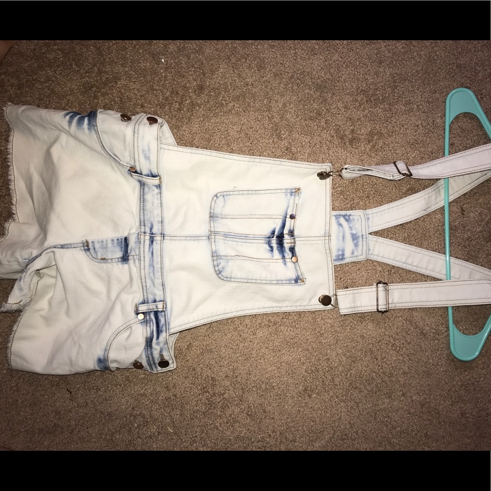 Jean short overalls