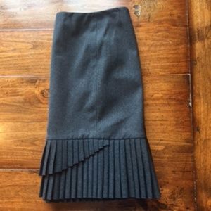 Etcetera Gray Wool Skirt