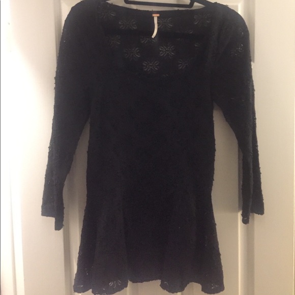 Free people black see through top - Picture 1 of 1